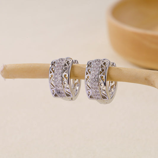 Ins Zircon Hoop Earring