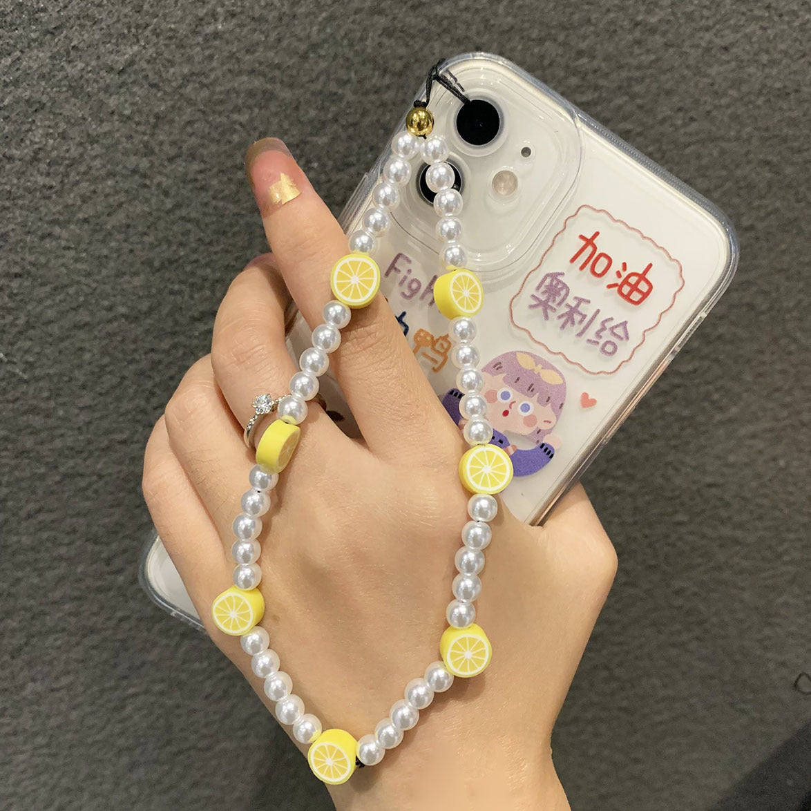 Summer Lemon Fruit Phone Chain