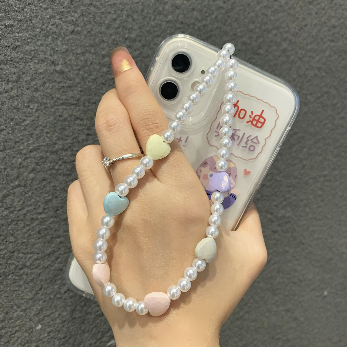 Cute Heart Phone Chain