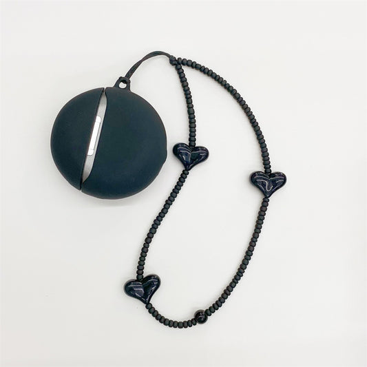 All Black Heart Cool Phone Chain