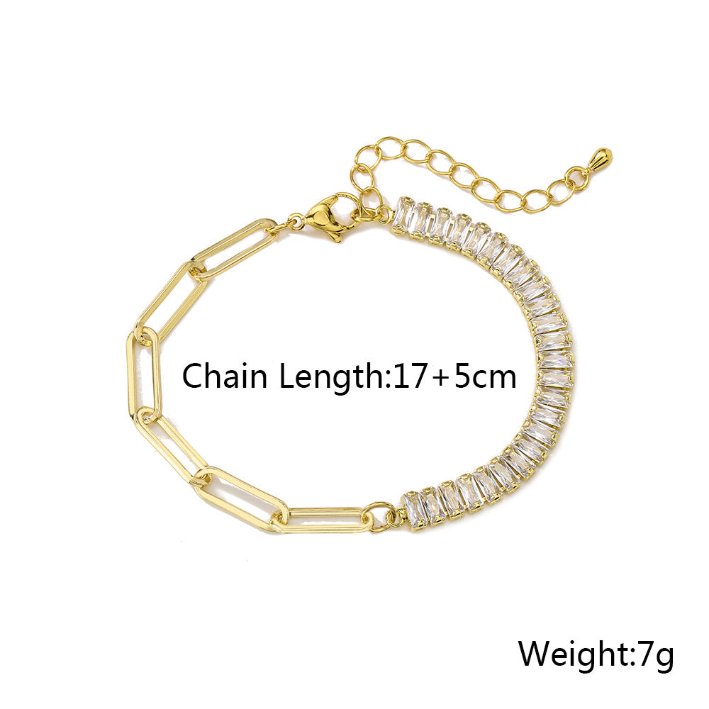 Half Zircon Bracelet Fashion