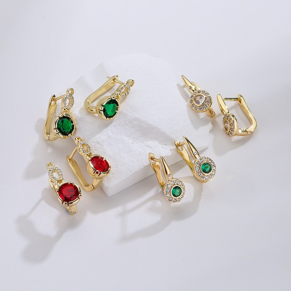 Special Zircon Brass Earring