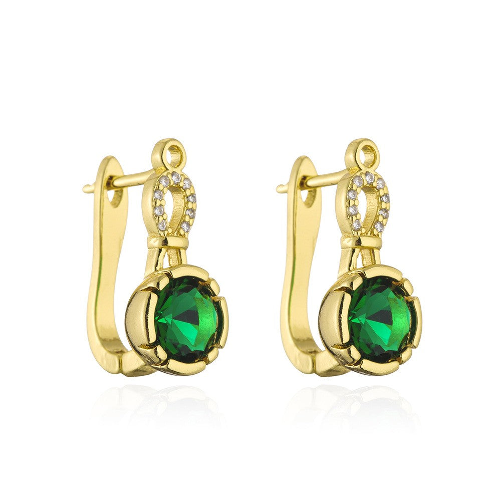 Special Zircon Brass Earring