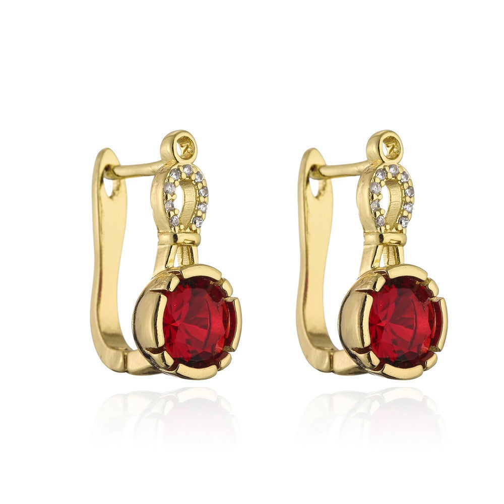 Special Zircon Brass Earring