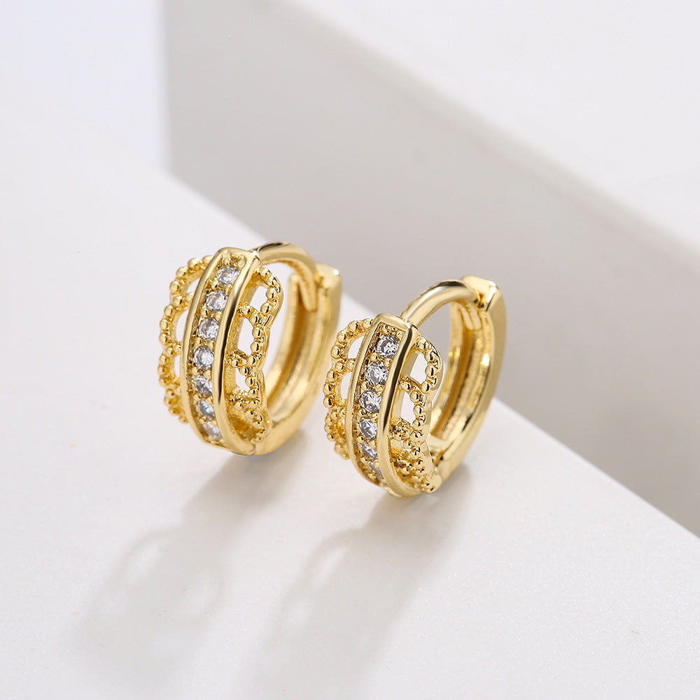 INS Clear Zircon Earring