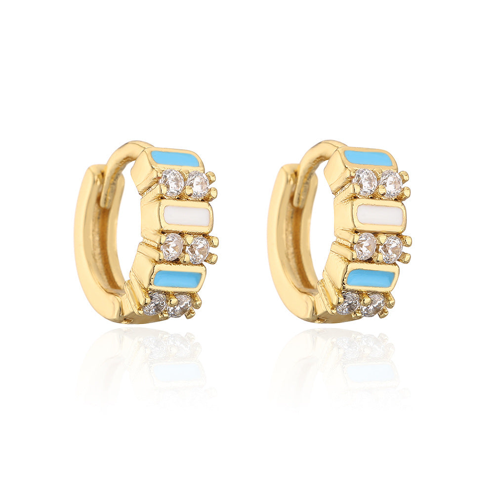 Enamel Trendy Zircon Earring