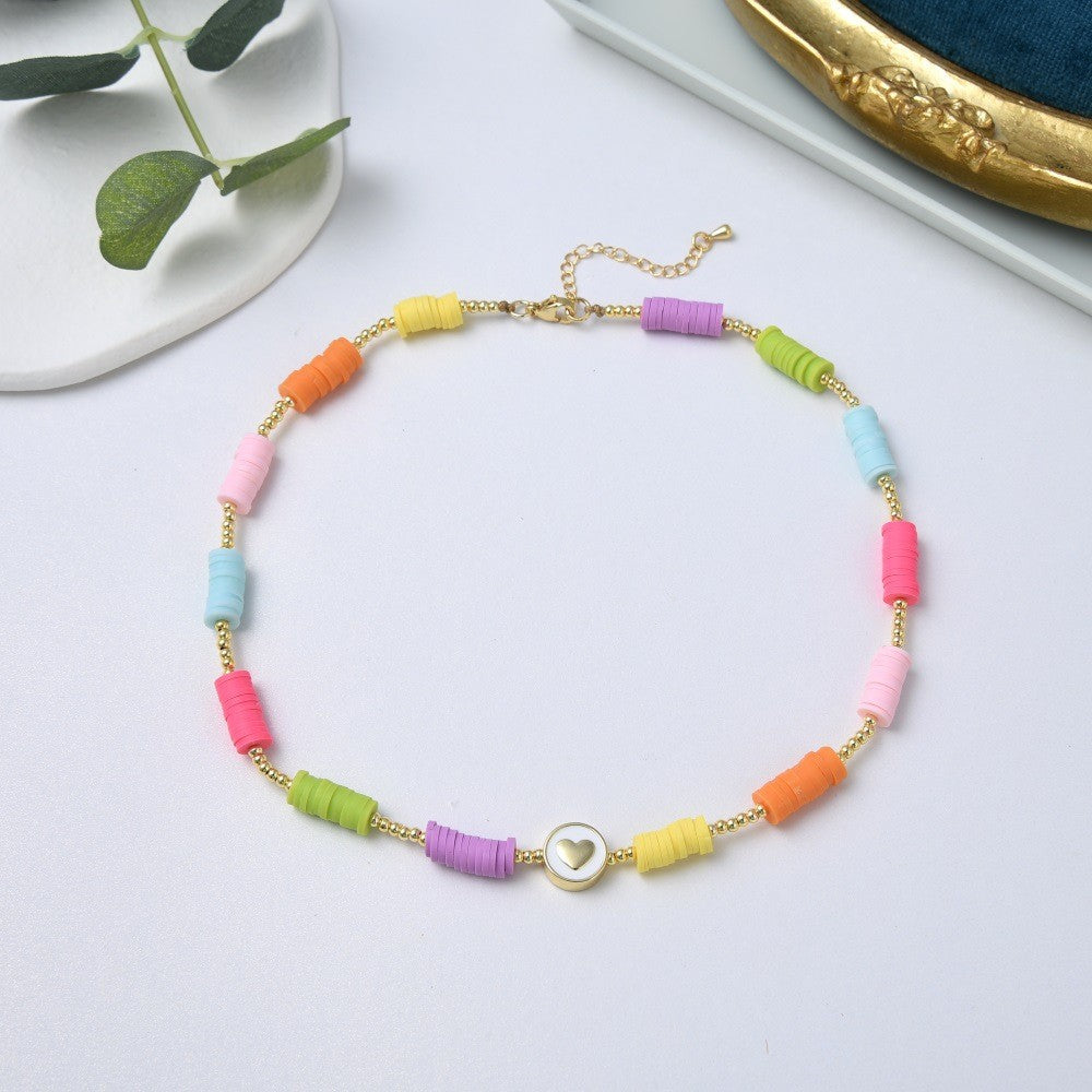 Fimo Gold Bead Necklace